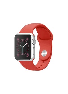 FITIT FITIT Bands for Apple Watch Band match with any Apple Watch Series 3 and Above (41mm 38mm and 40mm cases), Soft Silicone Sport Replacement Strap, Red  - Image 1