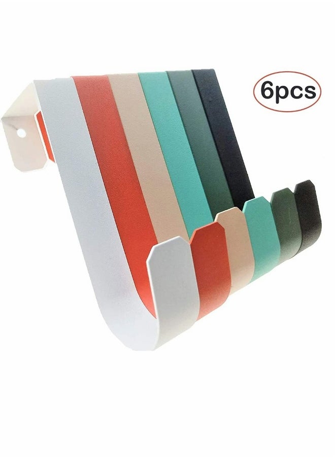 Generic - Nail Free Hook Behind The Door, Over Cabinet Hook, Packs Of 6 Colorful Durable Metal Over Door Hooks For Cabinet And Closet Single Over Door Hooks Fits For Door Widths Up To 4.2 CM - Image 1