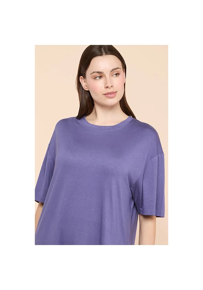 R&b  Solid Oversized Active T-Shirts with Crew Neck and Short Sleeves for Women | Best Price UAE