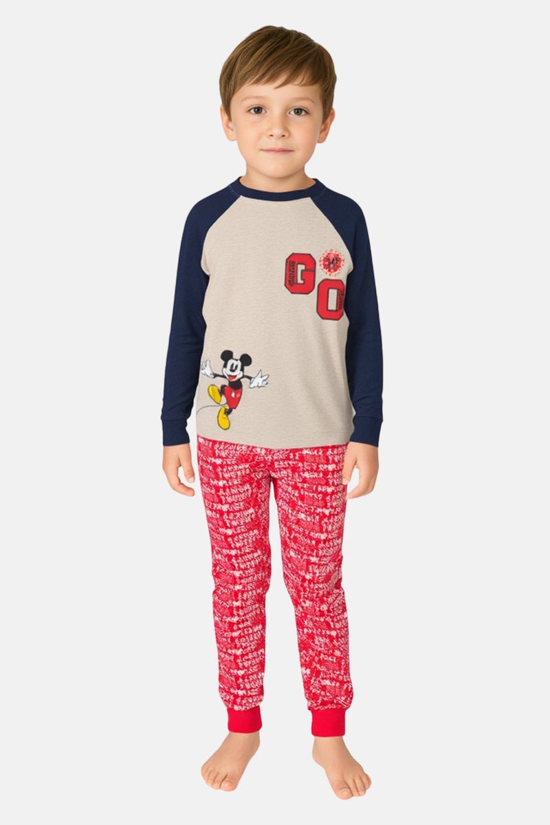 Hamleys x Disney Toddlers Boy 2 Pcs Graphic Print Top and Bottom Set, Multicolor - Image 1