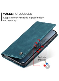 CaseMe For Xiaomi Poco X6 Pro Cover, Magnetic Adsorption Full Body Shockproof Protective Flip Cover, PU Leather Hidden Stand Wallet Case  - Image 3