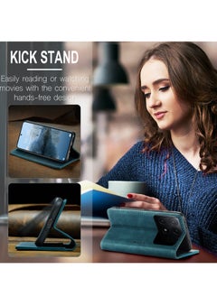 CaseMe For Xiaomi Poco X6 Pro Cover, Magnetic Adsorption Full Body Shockproof Protective Flip Cover, PU Leather Hidden Stand Wallet Case  - Image 5