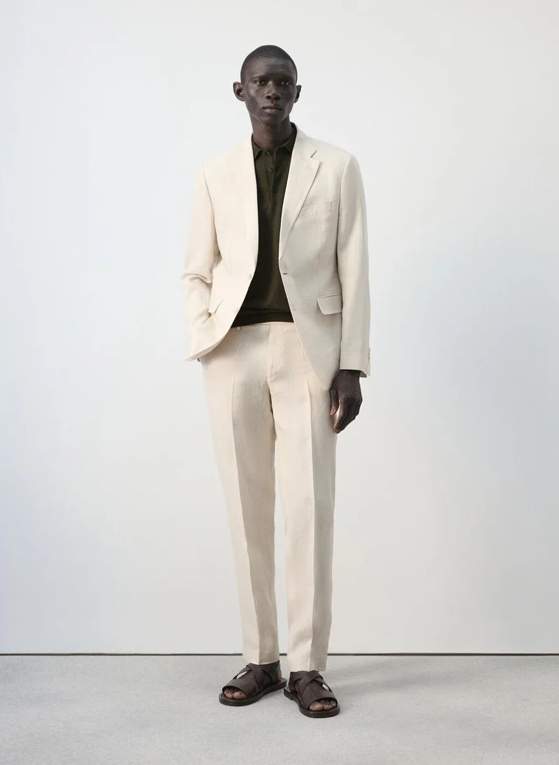 Mango Man  Amalfi 100% linen slim-fit suit jacket for Men | Best Price UAE