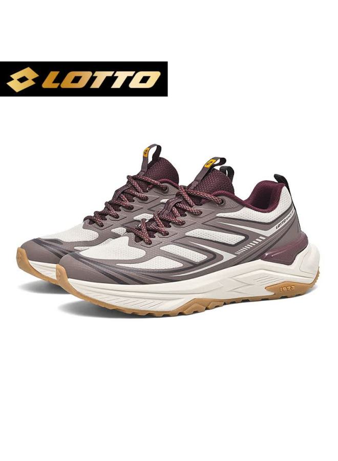Lotto Men's Running Shoes Outdoor Sports Non-slip Hiking Trail Mountain Shoes 5997 Purple Brown Size 39 - Image 5