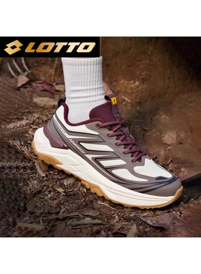 Lotto Men's Running Shoes Outdoor Sports Non-slip Hiking Trail Mountain Shoes 5997 Purple Brown Size 39 - Image 2