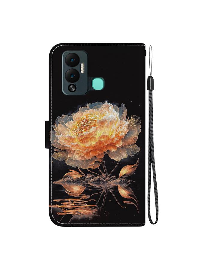 اس-توب جراب لهاتف Infinix Hot 12 Play مصنوع من الجلد برسومات ملونة وملمس كريستالي - Image 3