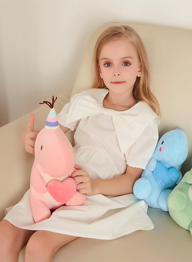 رات سو لعبة ديناصور محشوة، دمية ديناصور محشوة 30 سم، دمية ديناصور محشوة ناعمة ولطيفة ورومانسية هدية رائعة - Image 4