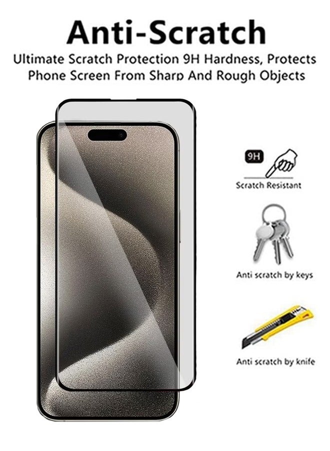 Apple iPhone 15 Pro Max Screen Protector – Premium Edge to Edge Tempered Glass, High Transparency, Delicate Touch, Anti-Explosion, Smooth Arc Edges, Easy Installation - Image 2