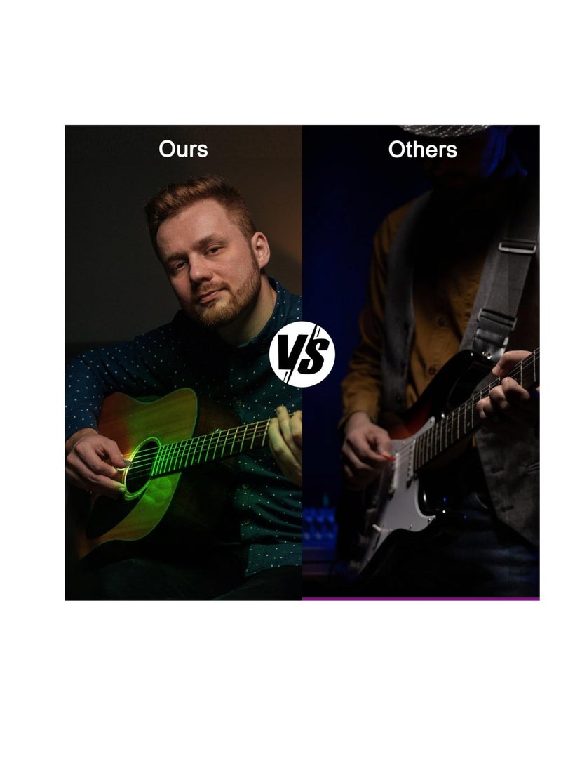 SOLARAE Auto LED Glowing Guitar Picks, 0.6mm Dazzling Colourful Illuminated Guitar Plectrum for Acoustic Electric and Bass Guitar, Guitar Accessories, White, Green, Pink - Image 5