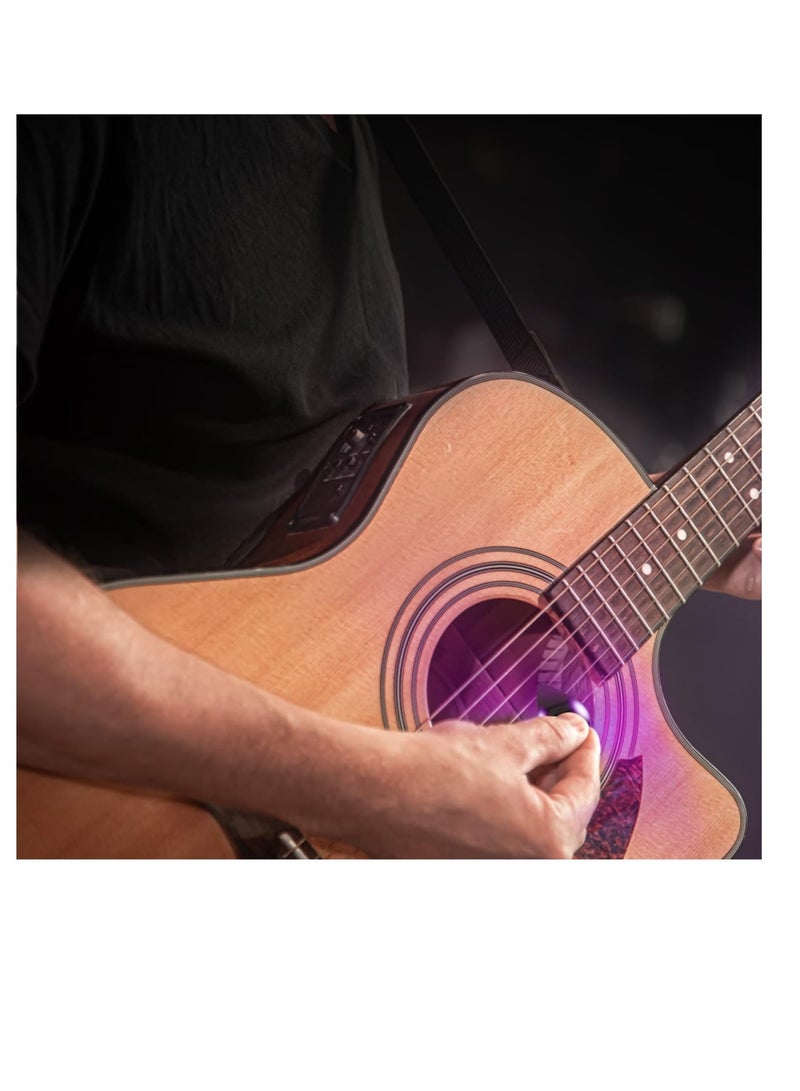 SOLARAE Auto LED Glowing Guitar Picks, 0.6mm Dazzling Colourful Illuminated Guitar Plectrum for Acoustic Electric and Bass Guitar, Guitar Accessories, White, Green, Pink - Image 3