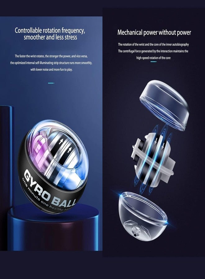 فيرفيك جهاز تقوية معصم اليد FERVIK Auto-Start Power Gyro Ball - جهاز تقوية اليد ذو قلب معدني لتمارين الساعد والقبضة والأصابع والمعصم - Image 3