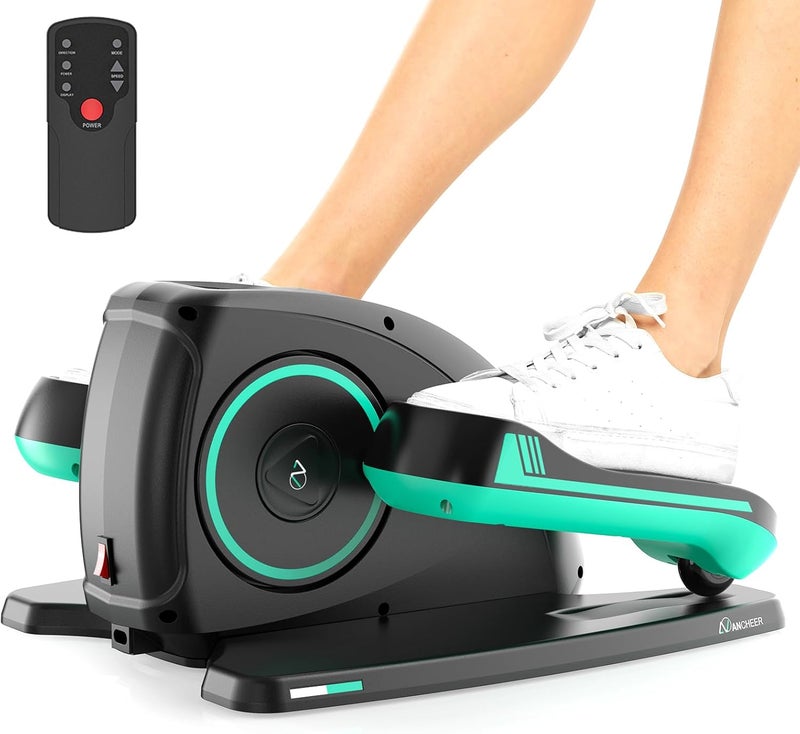 ANCHEER Under Desk Elliptical Machine - Quiet Pedal Exerciser for Seniors, Office & Home, Low-Impact Seated Leg Workout Equipment, Smart LCD Display, Remote Control - Image 1