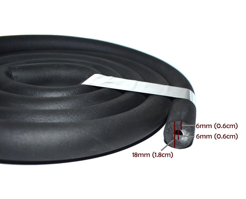 EVNCOM Insulation Tube air Conditioner Nitrile Tube Pipe Cover Rubber Tube Heat and Cold Insulated Tube Thermal Insulation Size 6 feet Length 1/4 ID * 1/4 thk 6mm Inner Diameter * 6mm thk Pack of 10 - Image 2