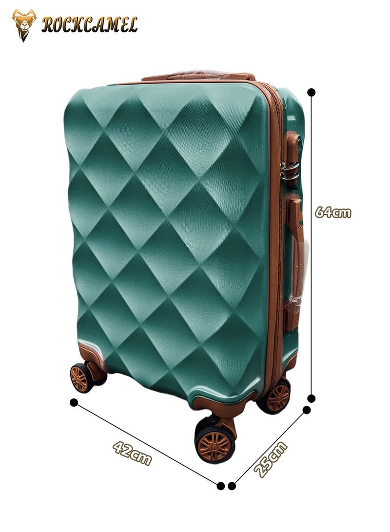 ROCKCAMEL Stylish Travel Luggage With Durable Wheels, ABS Hard Shell Checked Suitcas, Unisex Lightweight Travel Bag, Carry-on Luggage (Green, 24 Inch) - Image 5