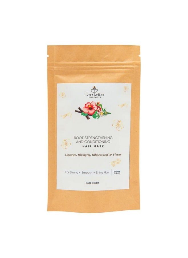 The Tribe Concepts - Root Strengthening And Conditioning Hair Mask Frizz Control Smoothening With Liquorice Bhringraj Neem And Fenugreek 100% Chemical Free And Natural 100 Gm (Kraft Paper Packing) - Image 1