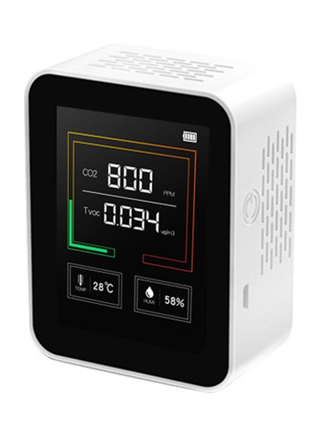 NIBEMINENT CO2 Concentration Carbon Dioxide Detector White 14.10x4.8x9.8cm  - Image 1