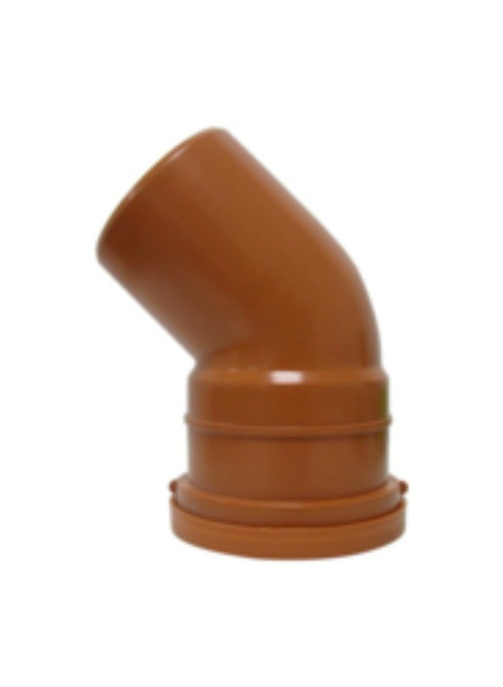KNP KNP Red Push 45 Single UPVC Pipe Fitting (3) is a 45-degree elbow fitting designed for quick and easy installation in UPVC piping systems.  - Image 2