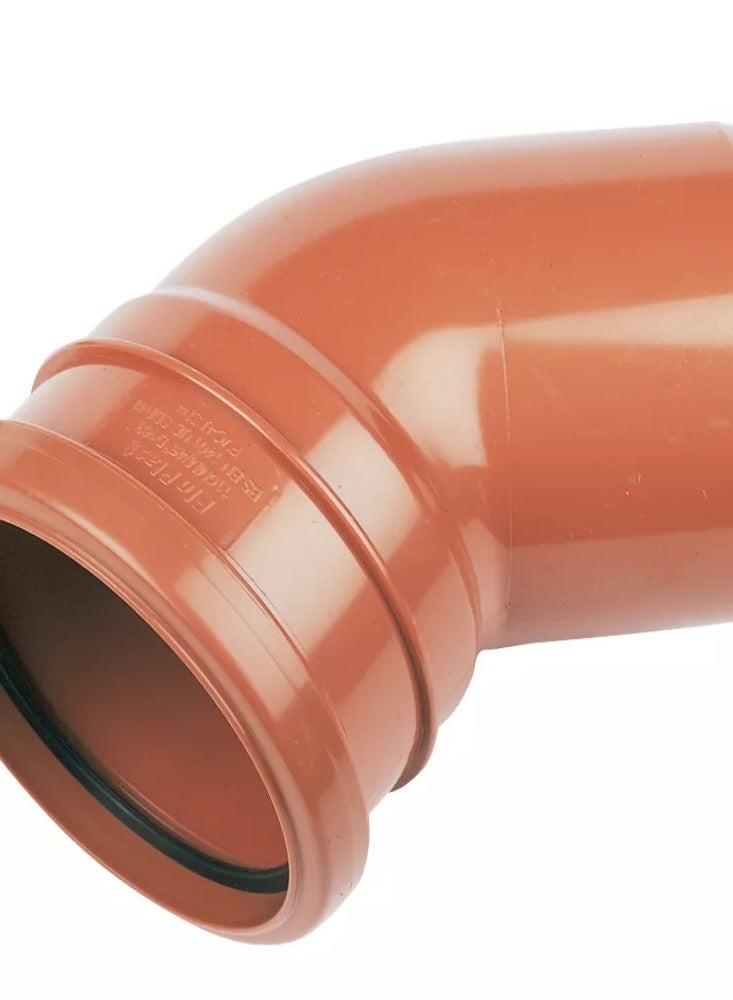 KNP KNP Red Push 45 Single UPVC Pipe Fitting (3) is a 45-degree elbow fitting designed for quick and easy installation in UPVC piping systems.  - Image 3