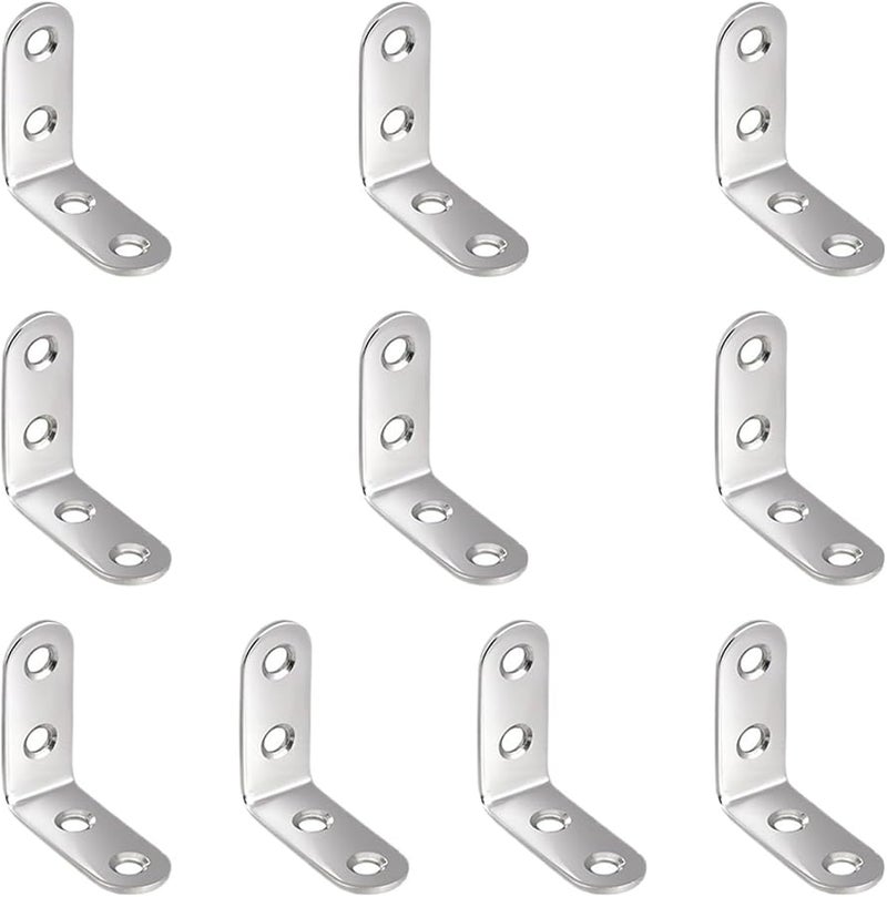 Corner Brackets 50pcs L Shaped Right Angle Bracket 30x30x16mm For Cabinet Furniture Shelf - Image 4