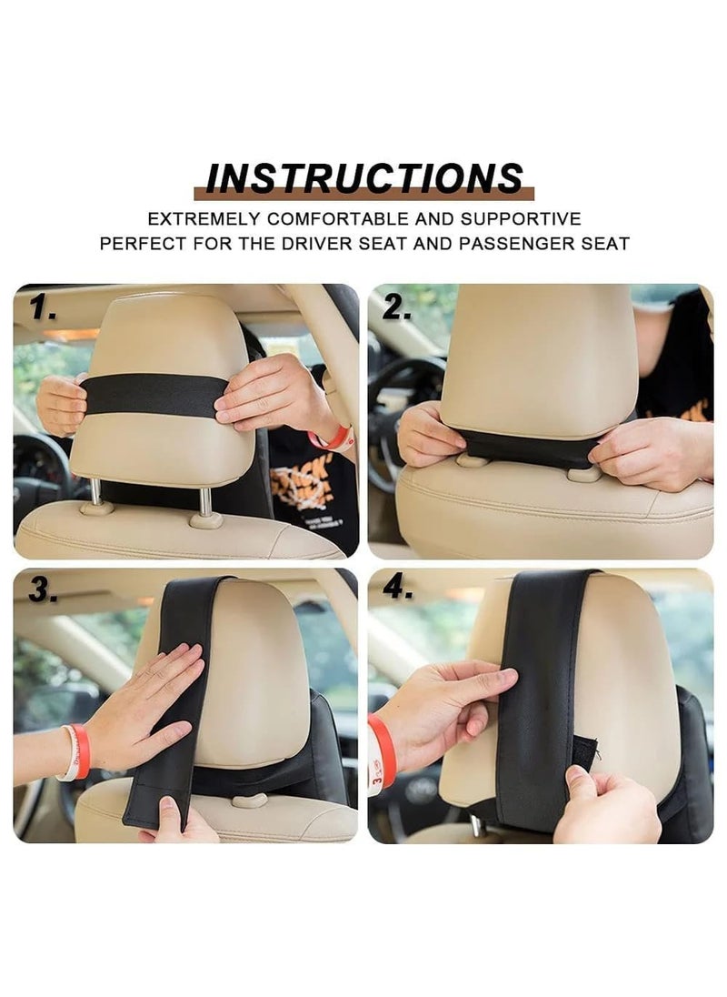 DBest Choice DBest Choice Car Neck Rest Pillow Ultrasoft Car Pillow for Comfortable Car Rides Superior Neck Support Cushion Relieves Neck Pain HiPer Foam Head Rest Pillow with Washable Velvet CoverBlack 2  - Image 5