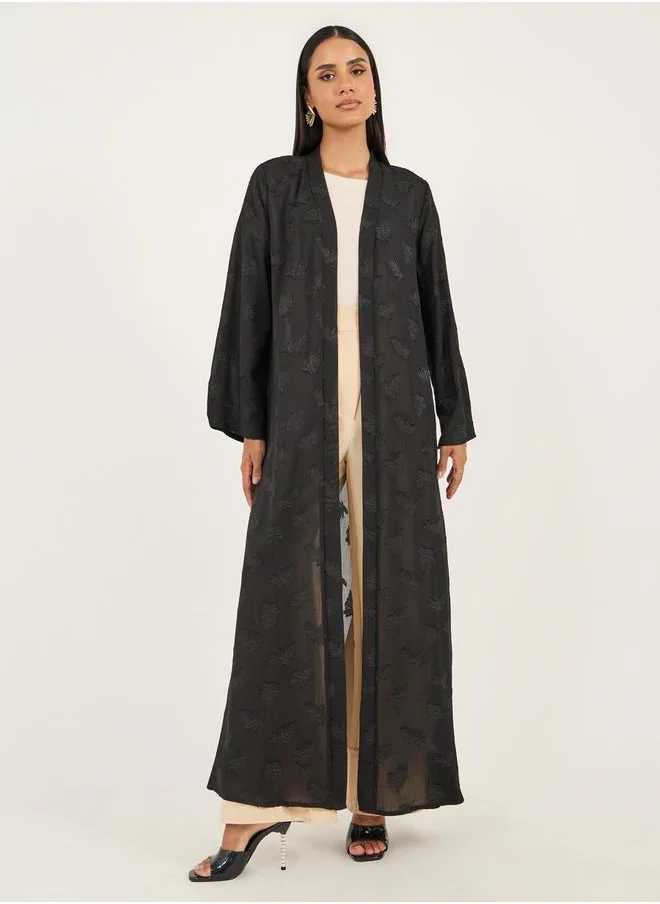 ستايلي Textured Regular Fit Long Sleeve Kimono
