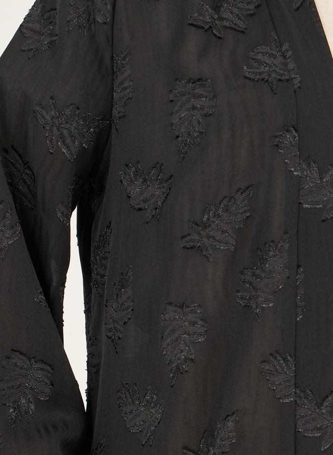 ستايلي كيمونو بأكمام طويلة بقصة عادية وملمس مميز - Image 4