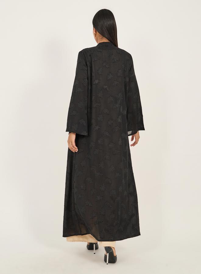 ستايلي كيمونو بأكمام طويلة بقصة عادية وملمس مميز - Image 5