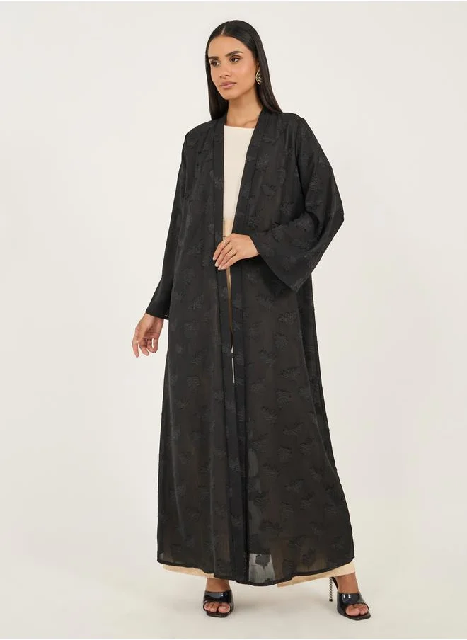 ستايلي Textured Regular Fit Long Sleeve Kimono