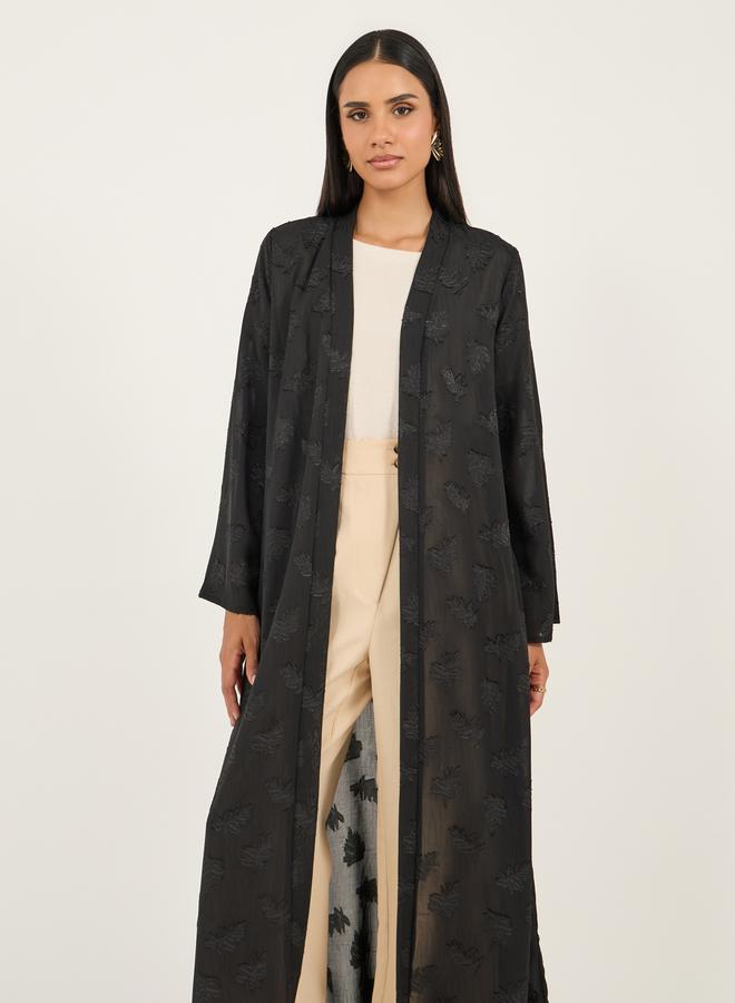 ستايلي كيمونو بأكمام طويلة بقصة عادية وملمس مميز - Image 3