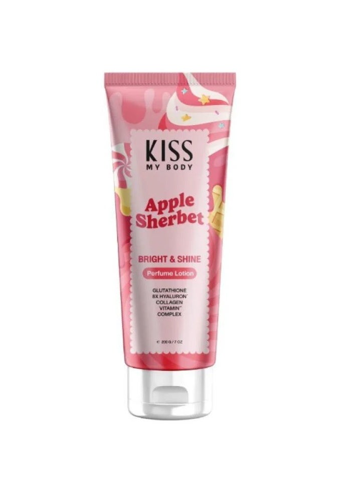 KISS MY BODY Bright And Shine Apple Sherbet Fragranced Body Lotion  200g  - Image 1