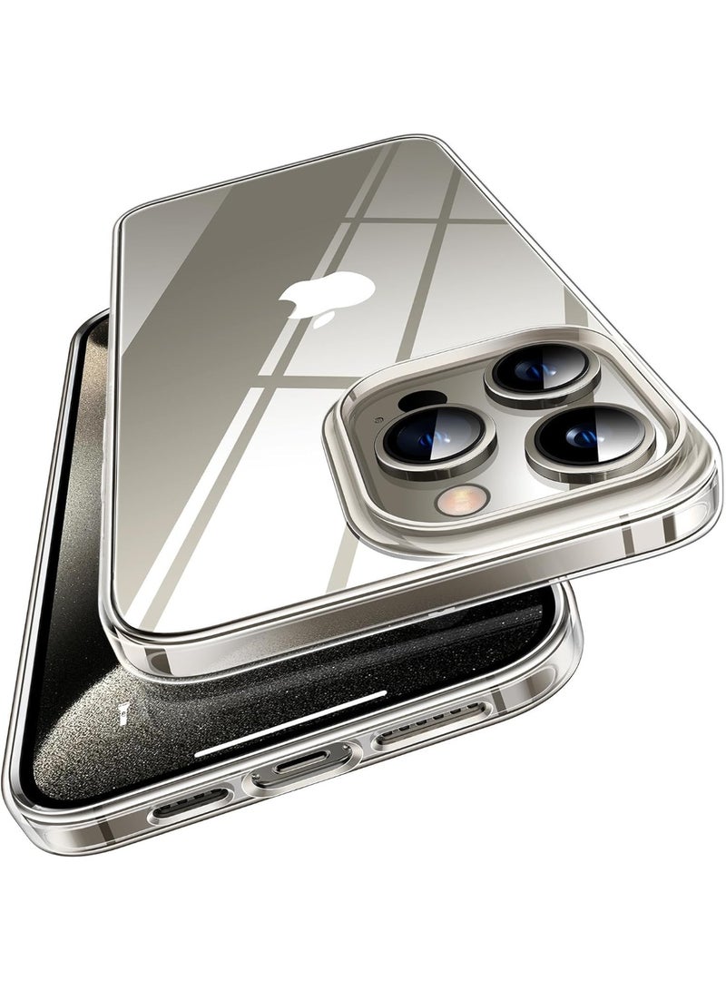 iPhone 15 Pro Case Transparent Anti-Scratch Anti-Yellowing Shockproof Crystal Clear - Image 1