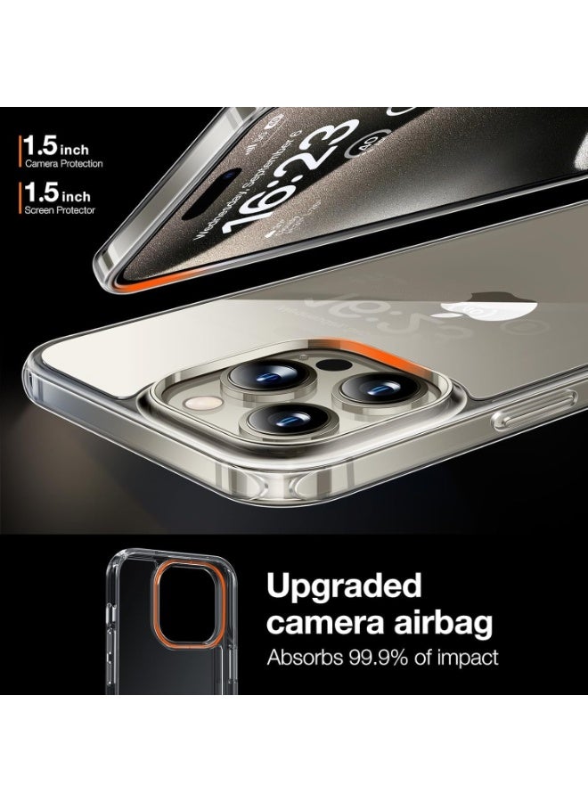 iPhone 15 Pro Case Transparent Anti-Scratch Anti-Yellowing Shockproof Crystal Clear - Image 2