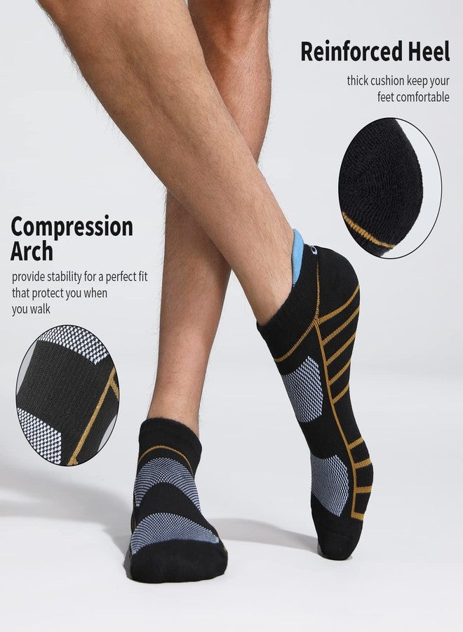 Lapulas Athletic Ankle Socks Low Cut Cushioned Anti-Blister Running Tab Sports Socks for Men and Women 6Pairs Medium - Image 3