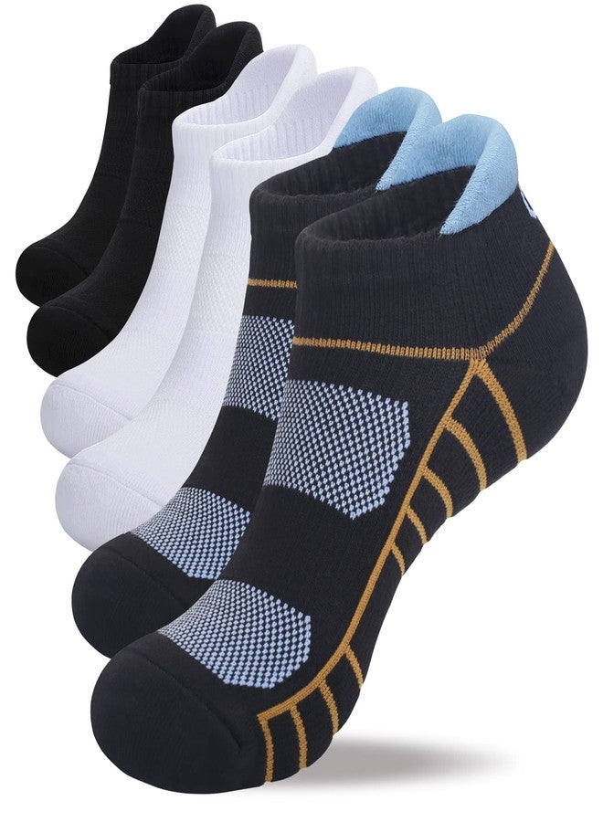 Lapulas Athletic Ankle Socks Low Cut Cushioned Anti-Blister Running Tab Sports Socks for Men and Women 6Pairs Medium - Image 1