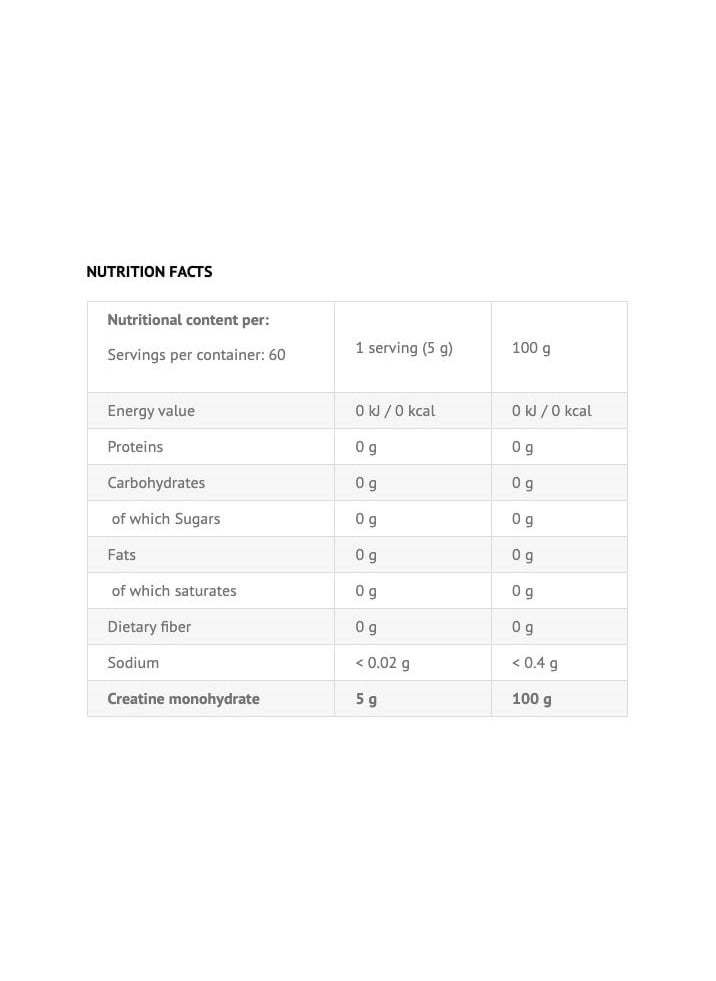 VIKING FORCE LABORATORIES - Viking Creatine Monohydrate Natural Flavour weight gainer 300g - Image 1