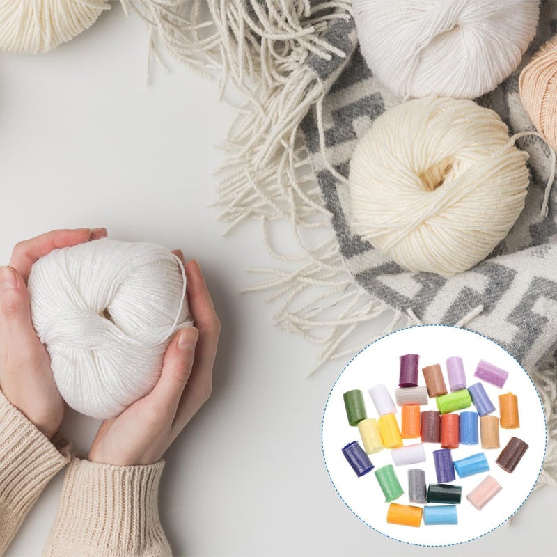 Angoily 30rolls Colors Pre-Cut Yarn for Projects Soft and Skin-Friendly Material for Crochet Knitting and Rug Making for Beginners and Craft Enthusiasts - Image 4