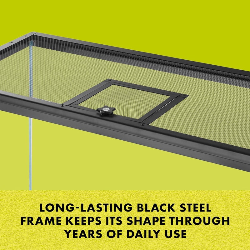 Zilla Pet Reptile Terrarium Fresh Air Screen Cover with Hinged Door 30" x 12" - Image 5