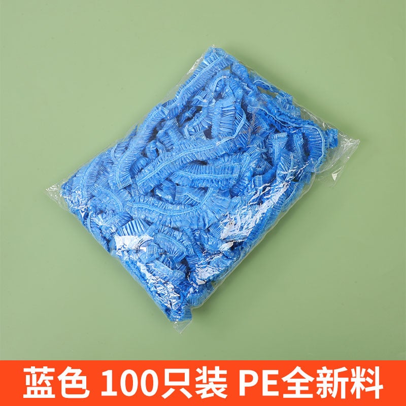 Extra Large Thick Disposable Shower Caps blue 