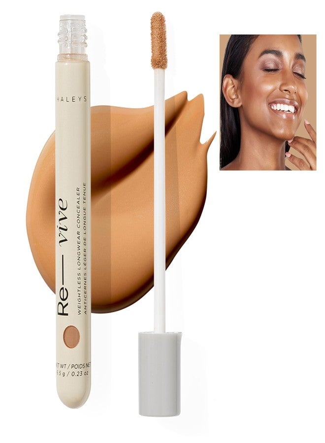 HALEYS Weightless Longwear Concealer (Medium Dark - Cool), Re-vive, Medium to Full Coverage, Gripping Concealer, All-Day Wear, Spot Concealing, Brightens, Streak-free, Light-diffusing, V+CF - Image 1