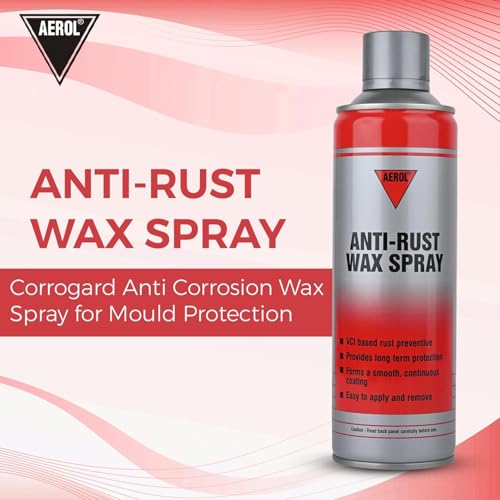 Aerol Anti-Rust Wax Spray for Mould Protection | Grade 225 (300gm/458ml) Green Coating | Quick Drying Thin Film Anti Rust Coating | Corrosion Inhibitor Spray | Protect Dies | Metal Protection - Image 3