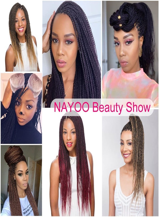 NAYOO Senegalese Twist Crochet Hair - 8 Packs 18 Inch Crochet Hair For Black Women, 35 Strands/Pack Small Twist Crochet Braids Hair Hot Water Setting, Braid Hair Extensions Crochet(18 Inch, 1B/BUG) - Image 5
