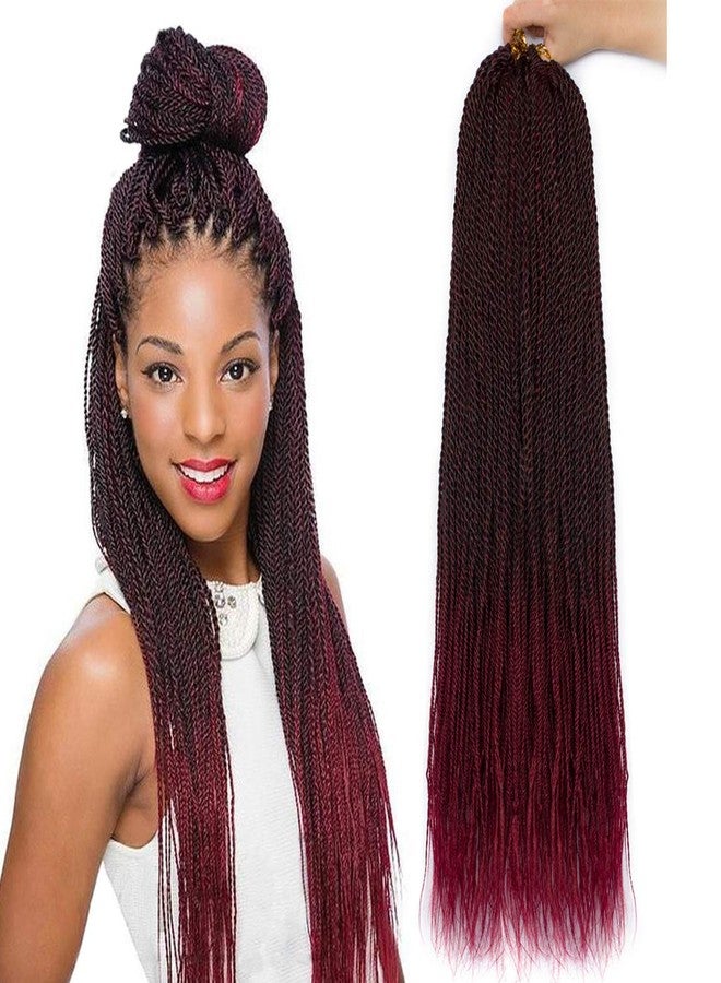 NAYOO Senegalese Twist Crochet Hair - 8 Packs 18 Inch Crochet Hair For Black Women, 35 Strands/Pack Small Twist Crochet Braids Hair Hot Water Setting, Braid Hair Extensions Crochet(18 Inch, 1B/BUG) - Image 1