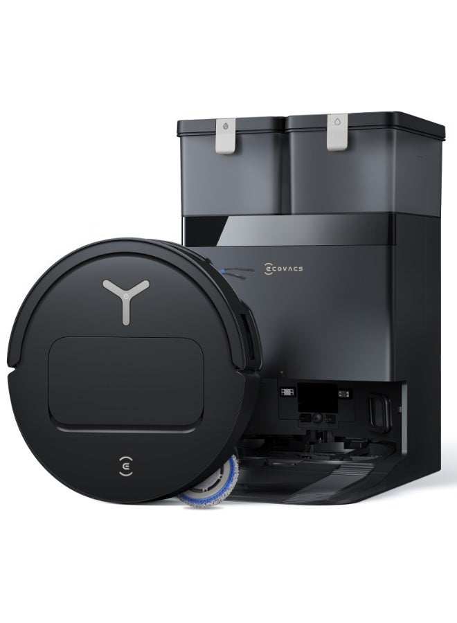 إيكوفاكس مكنسة روبوت وممسحة ذكية ECOVACS DEEBOT T50S OMNI، قوة شفط 25000 باسكال، تنظيف ومسح الأرضيات، غسيل وتجفيف تلقائي للممسحة، تقنية منع تشابك الشعر ZeroTangle 3.0، كشف العوائق ثلاثي الأبعاد TrueDetect 3D، تصميم نحيف 8.1 سم، أسود 2000 W T50S Omni أسود - Image 1
