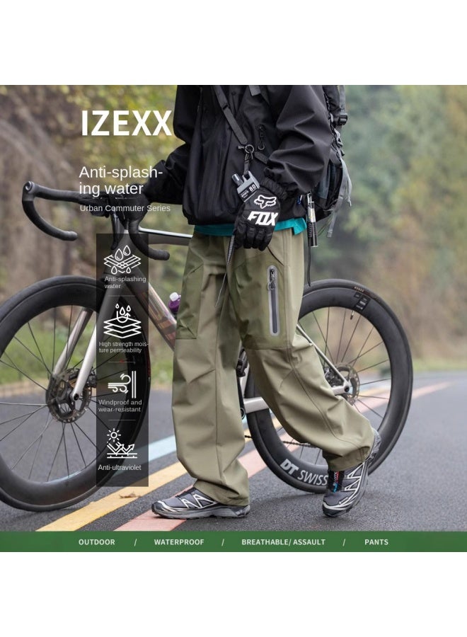 Izexx Trendy Brand ربيع جديد شحن في الهواء الطلق بنطال رجالي مقاوم للماء لاصق قابل للارتداء مزدوج أزواج مستقيم بنطال كاجوال - Image 3