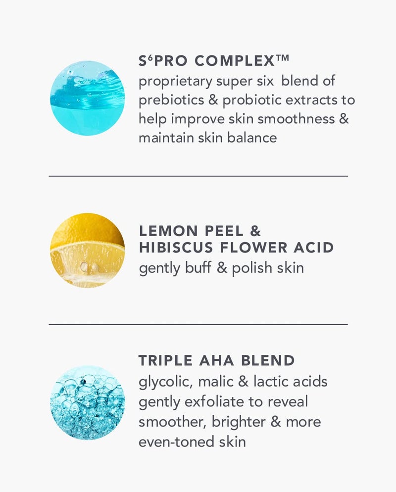 TULA Skin Care Take Care + Polish - Revitalize & Cleanse Body Exfoliator, 2-in-1, Buffs Away Dull Skin & Improves Skin Texture, Contains AHAs, Lemon, and Hibiscus, 8.1 fl oz. - Image 3