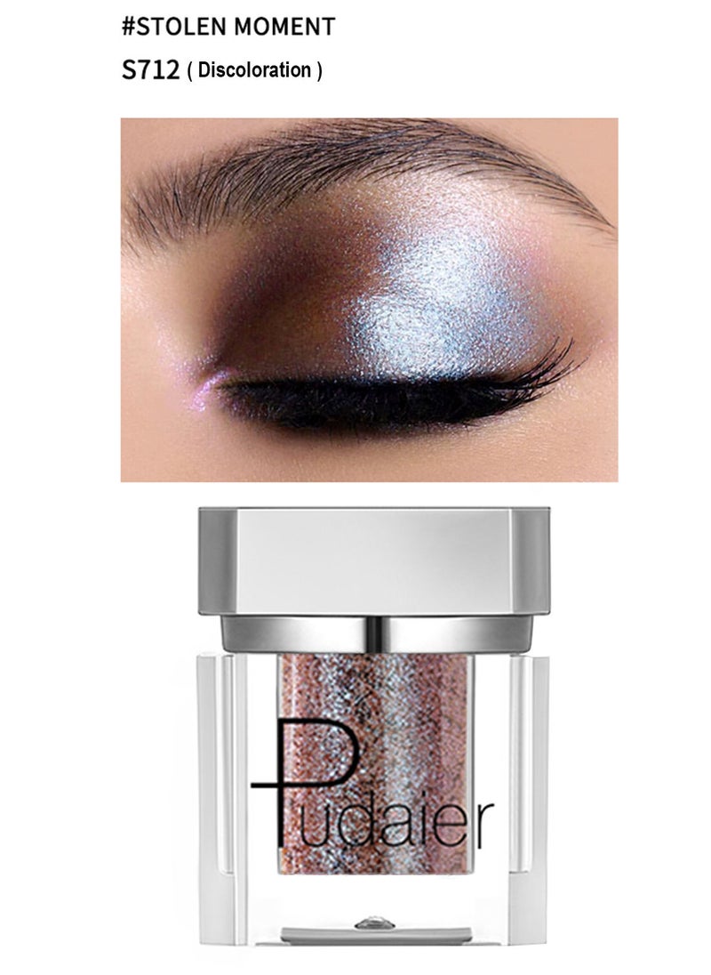 pudaier Silver Bottle Color Square Eyeshadow, Shiny Long Lasting High Pigment Mashed Potato Eye Makeup for Women  - Image 1