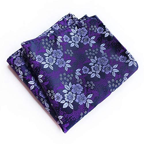 Elfeves Men's Classic Violet Dark Purple Silk Ties Jacquard Woven Business Dress Necktie - Image 3