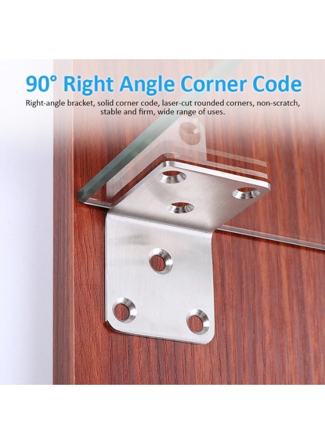Rubik 12pcs Corner Angle Connecting Bracket Brace Plates with Screws, Timber Joining Fixing Repair L Connector for Shelf Furniture Chair Table Cabinet Bed (41x41x39mm) - Image 4