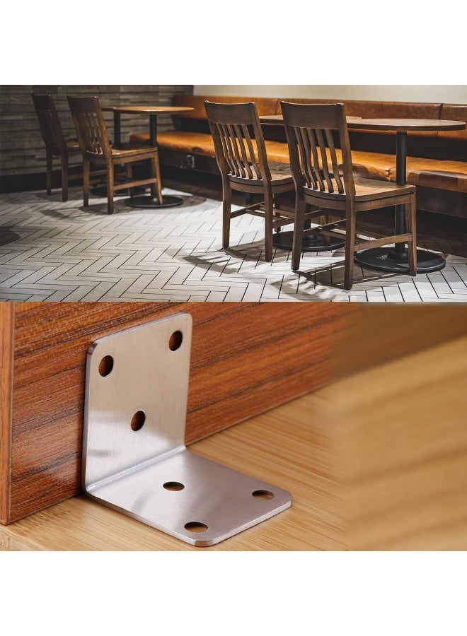 Rubik 12pcs Corner Angle Connecting Bracket Brace Plates with Screws, Timber Joining Fixing Repair L Connector for Shelf Furniture Chair Table Cabinet Bed (41x41x39mm) - Image 5