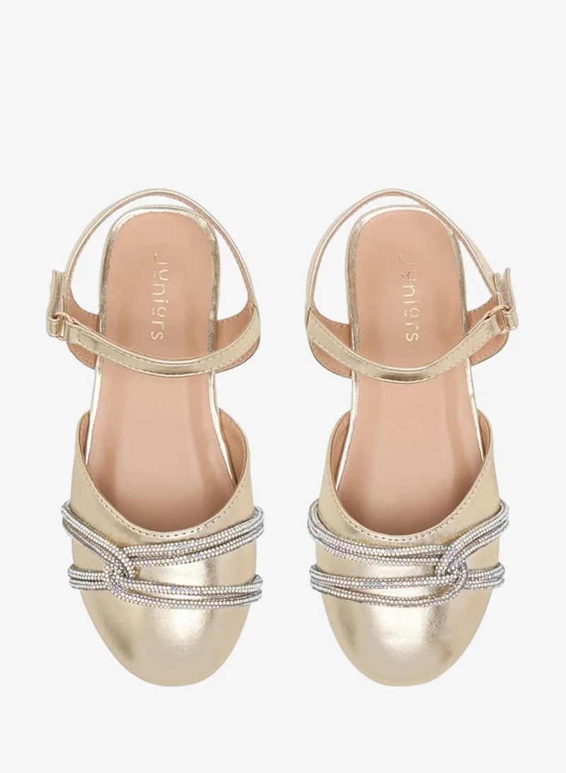 JUNIORS Girls Embellished Mary Jane Shoes with Hook and Loop Closure Ramadan Collection